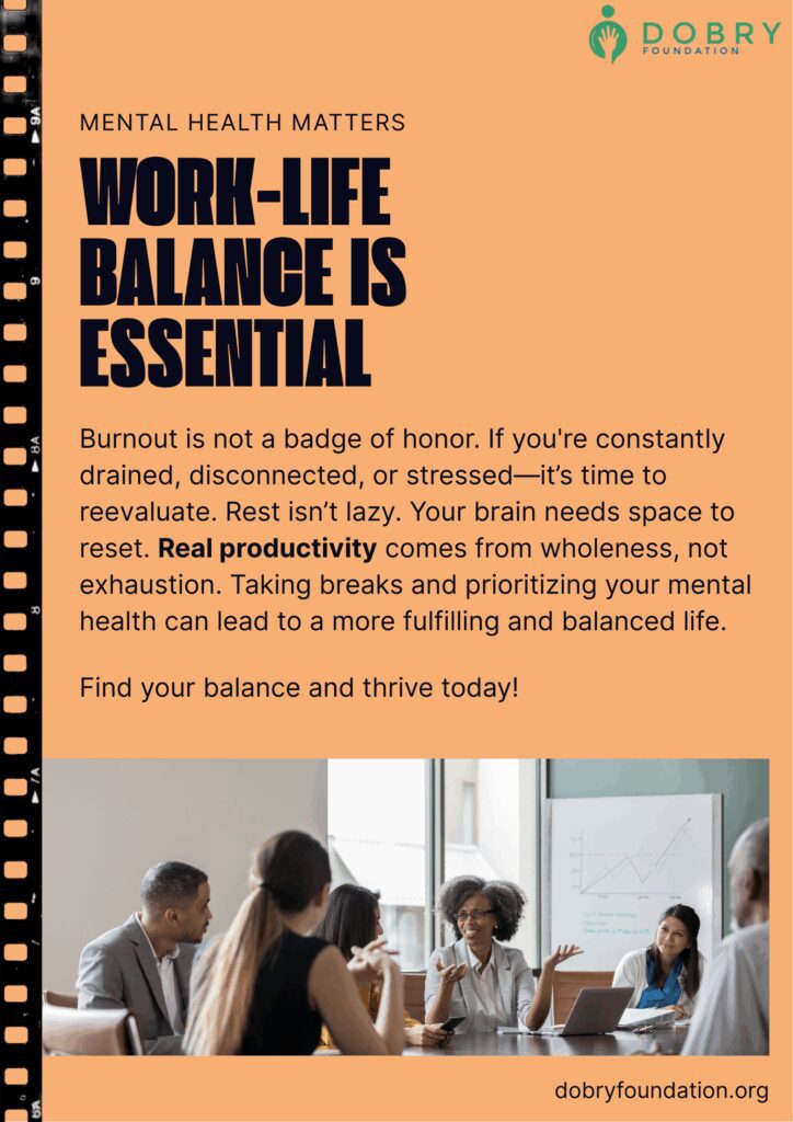 Work-life balance is essential for a healthy, happy life.